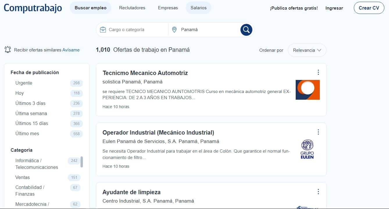 Mejores Plataformas para Encontrar Trabajo en Panamá - Computrabajo