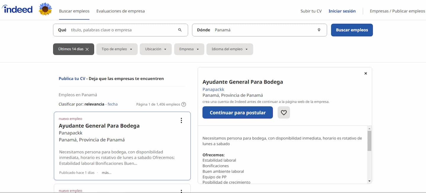 Las mejores plataformas para encontrar trabajo en Panamá - Indeed PA